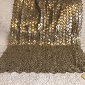 Collection18‎ champagne sequin scarf, NWT